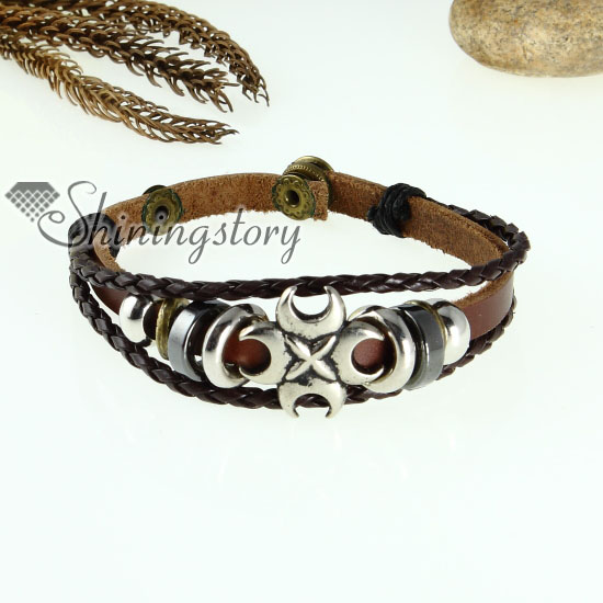 with cross  cross unisex charm wrap leather > genuine wrap charm buckle bracelets